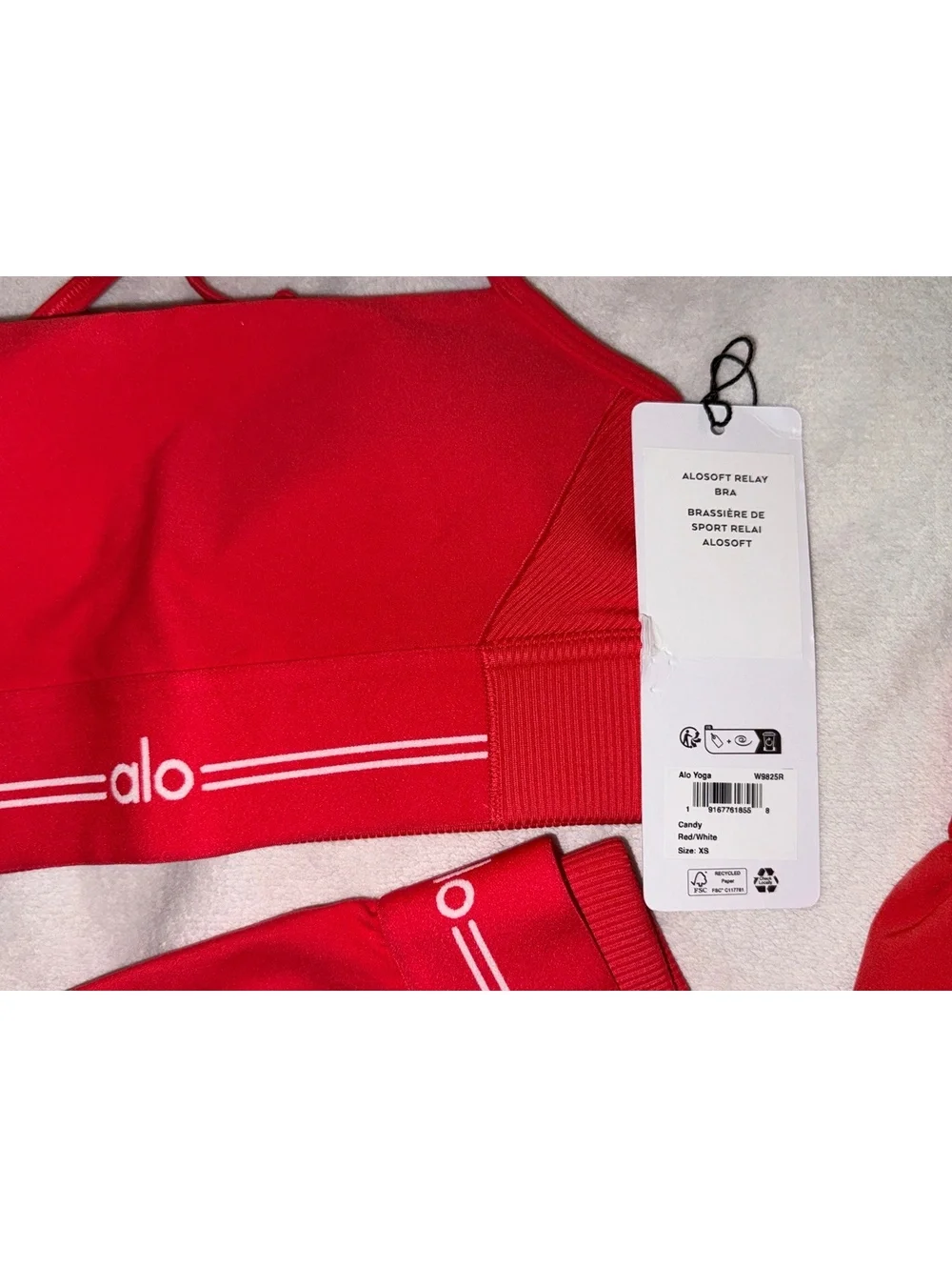 NWT Alo Yoga Red AloSoft 3-Piece Set Size XS 8-3-26